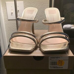 Dolce Vita Gold Block Heel Sandals